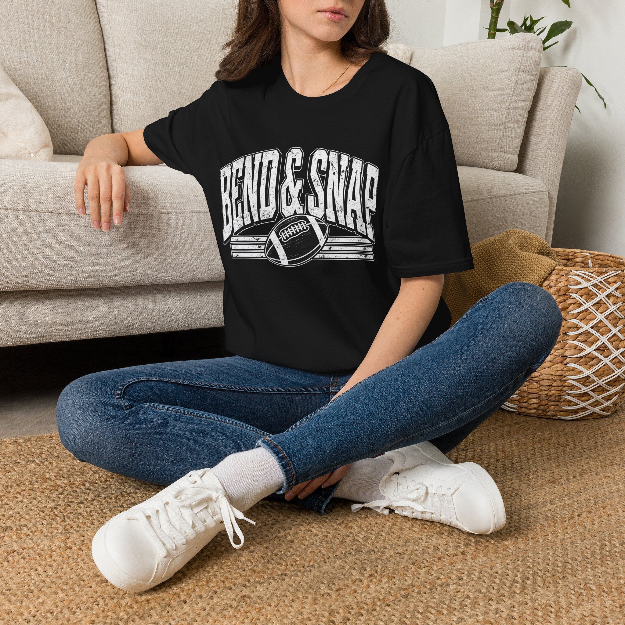 Bend & snap football tee