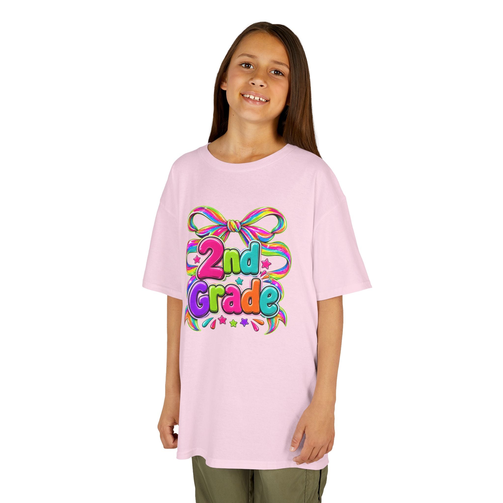 2nd Grade Colorful Bow Back-to-School Tee
