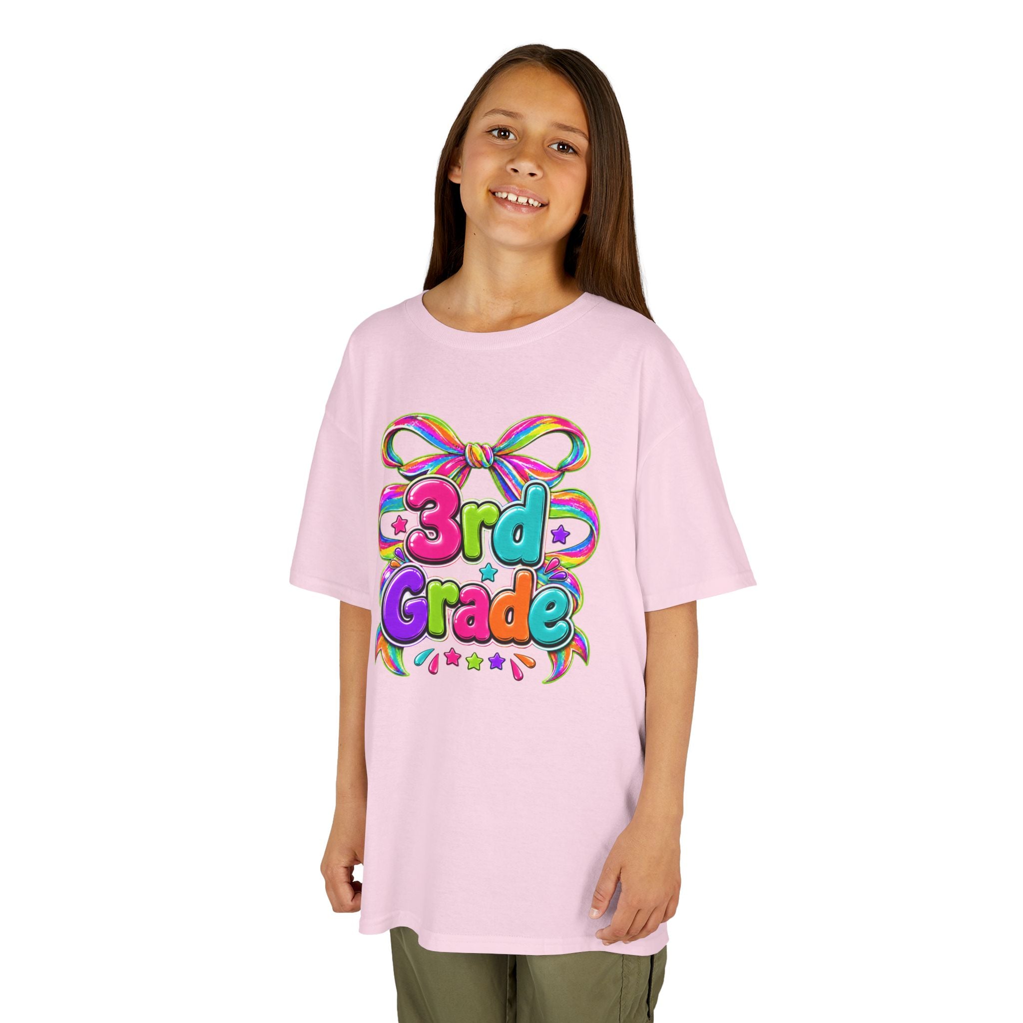 3rd Grade  Colorful Bow Back-to-School Shirt