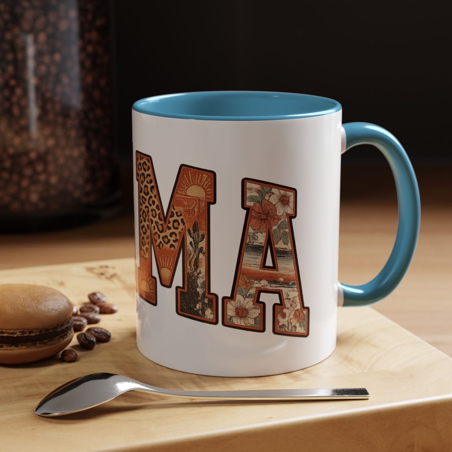 Mama Floral Leopard Accent Coffee Mug (11/15oz)