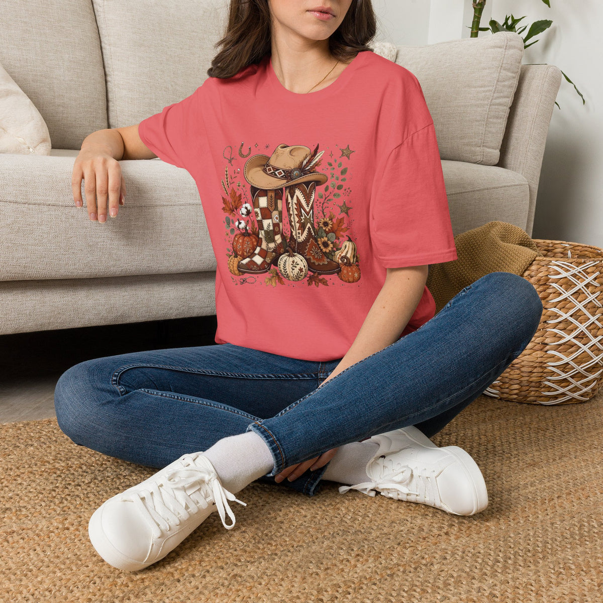 Fall Boots Pumpkin Tee