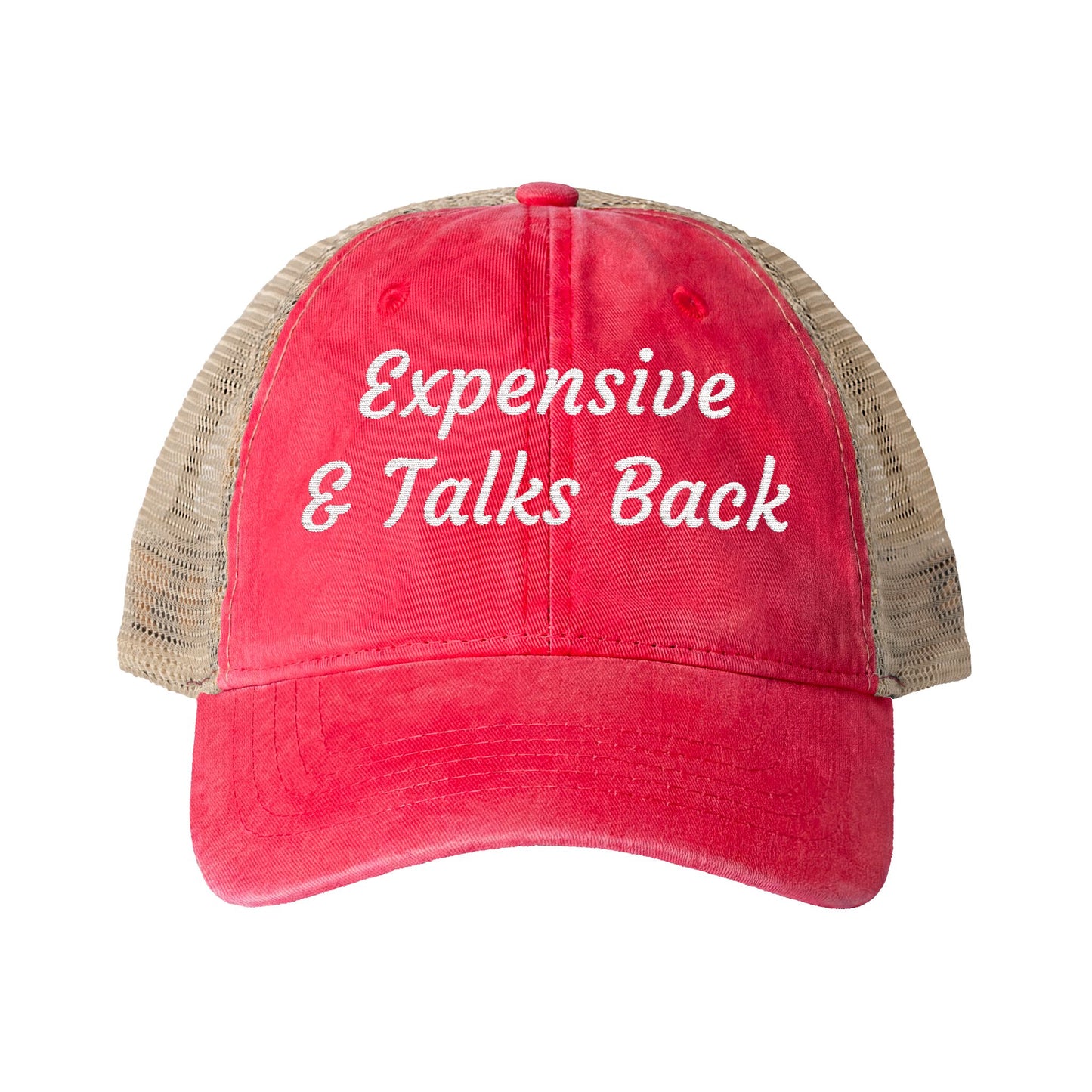 Expensive & Talks Back Mesh-Back Cap