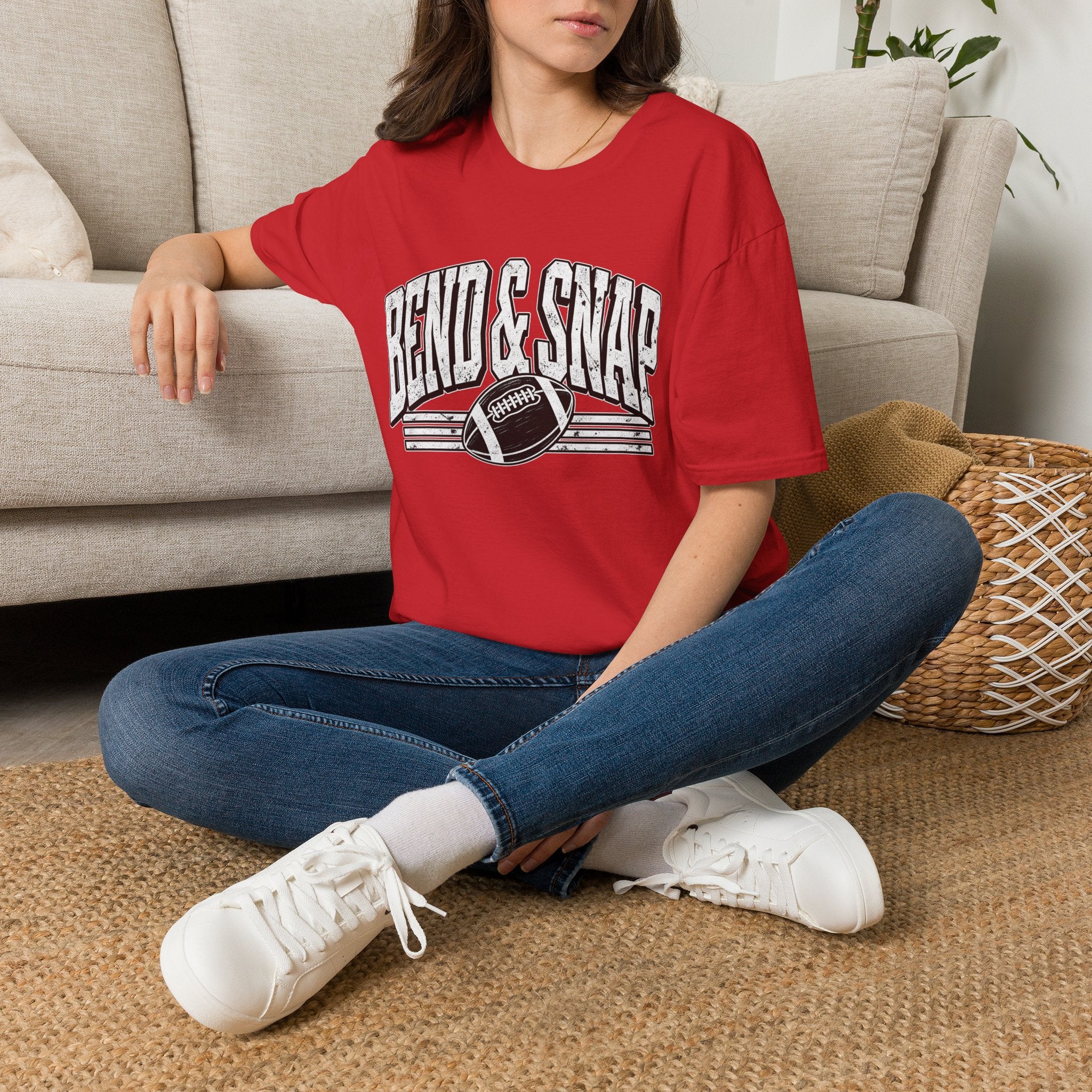 Bend & snap football tee