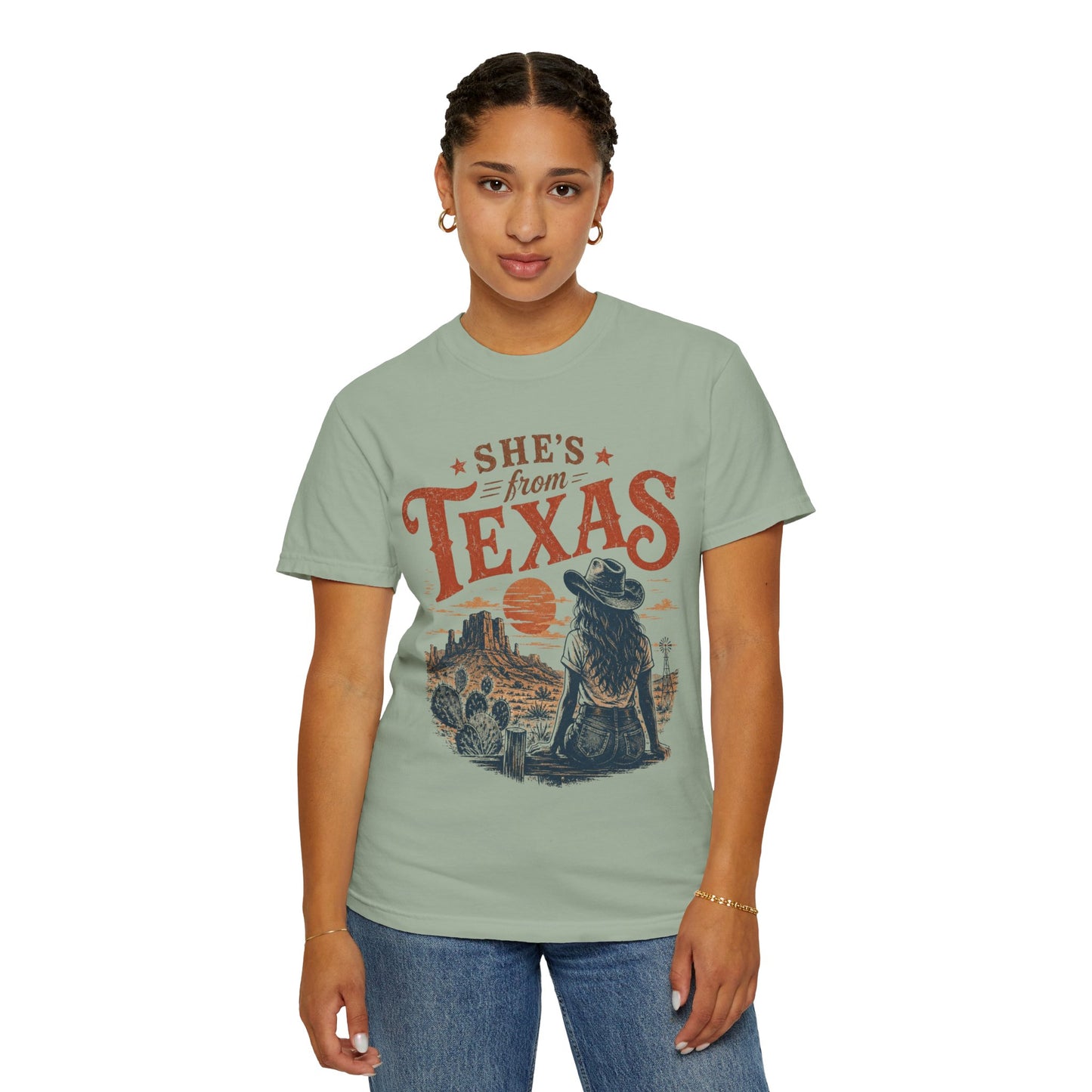 She's From Texas T-Shirt — Vintage Western Cowgirl Tee