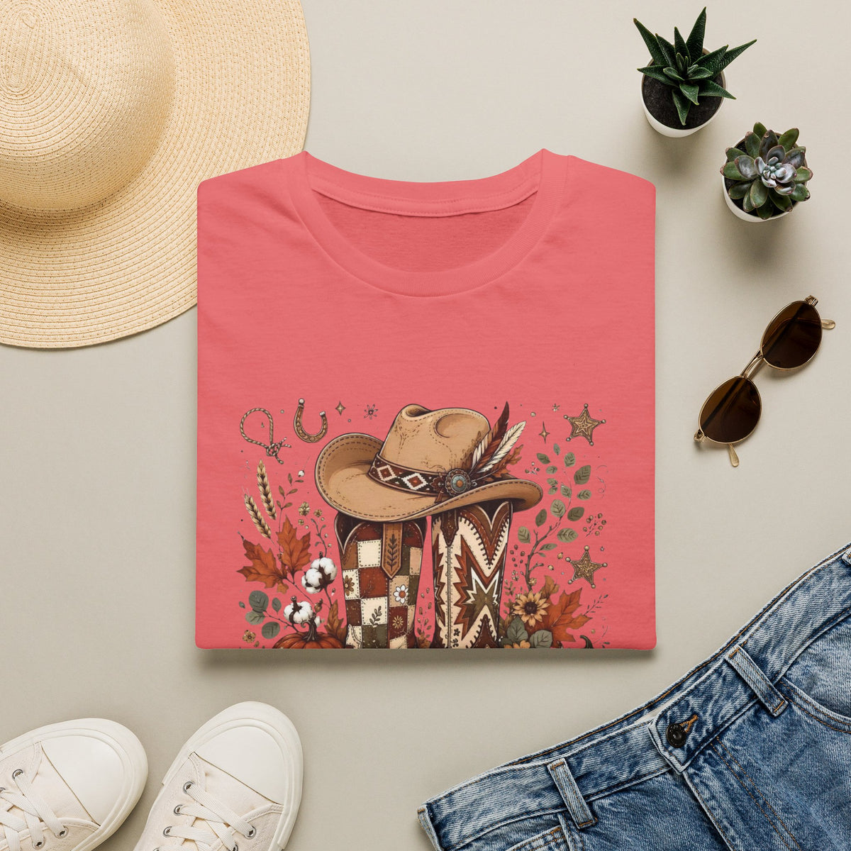 Fall Boots Pumpkin Tee