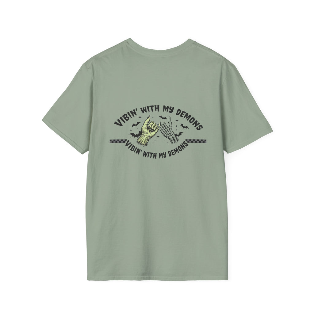 Vibin' With My Demons Front and Back Tee