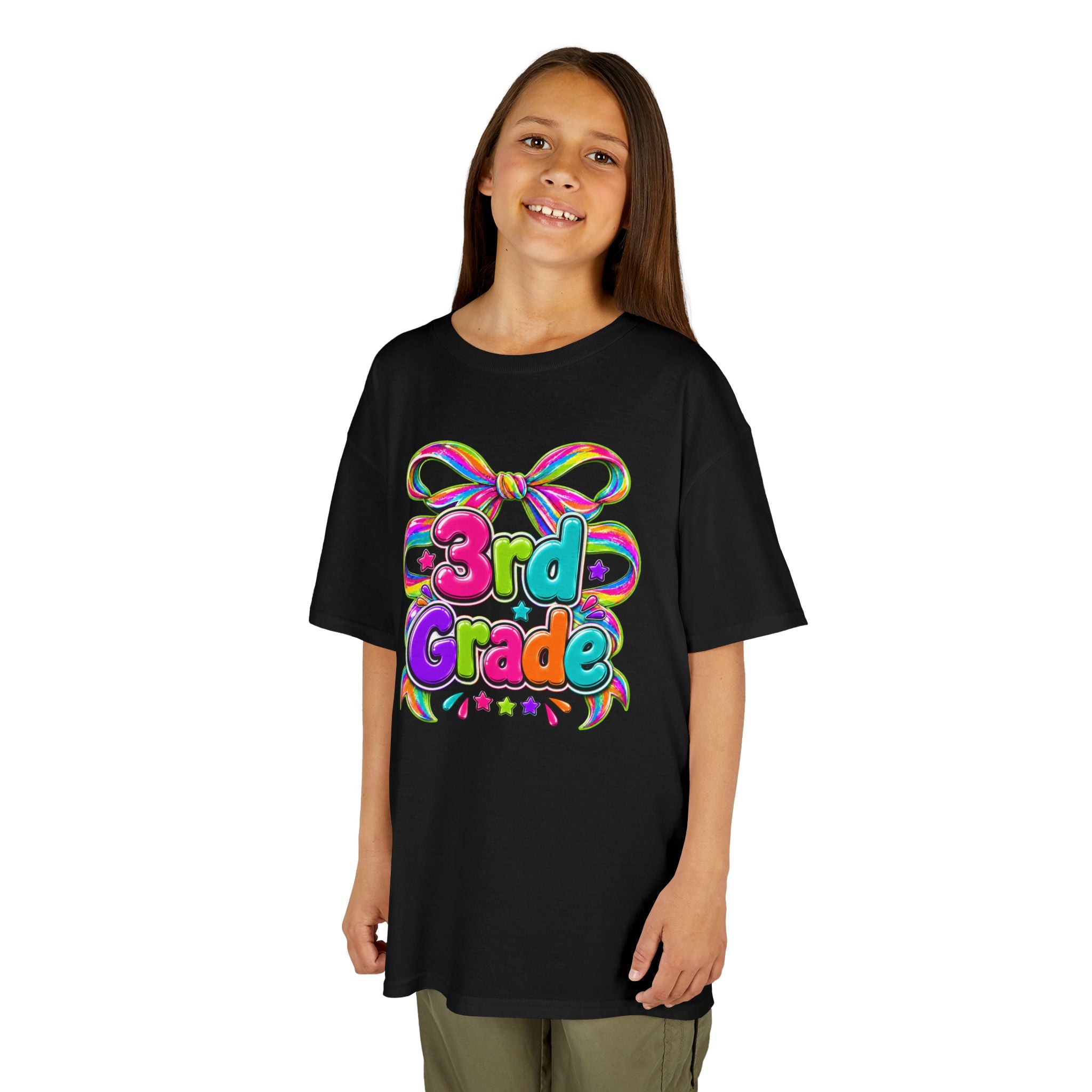 3rd Grade  Colorful Bow Back-to-School Shirt