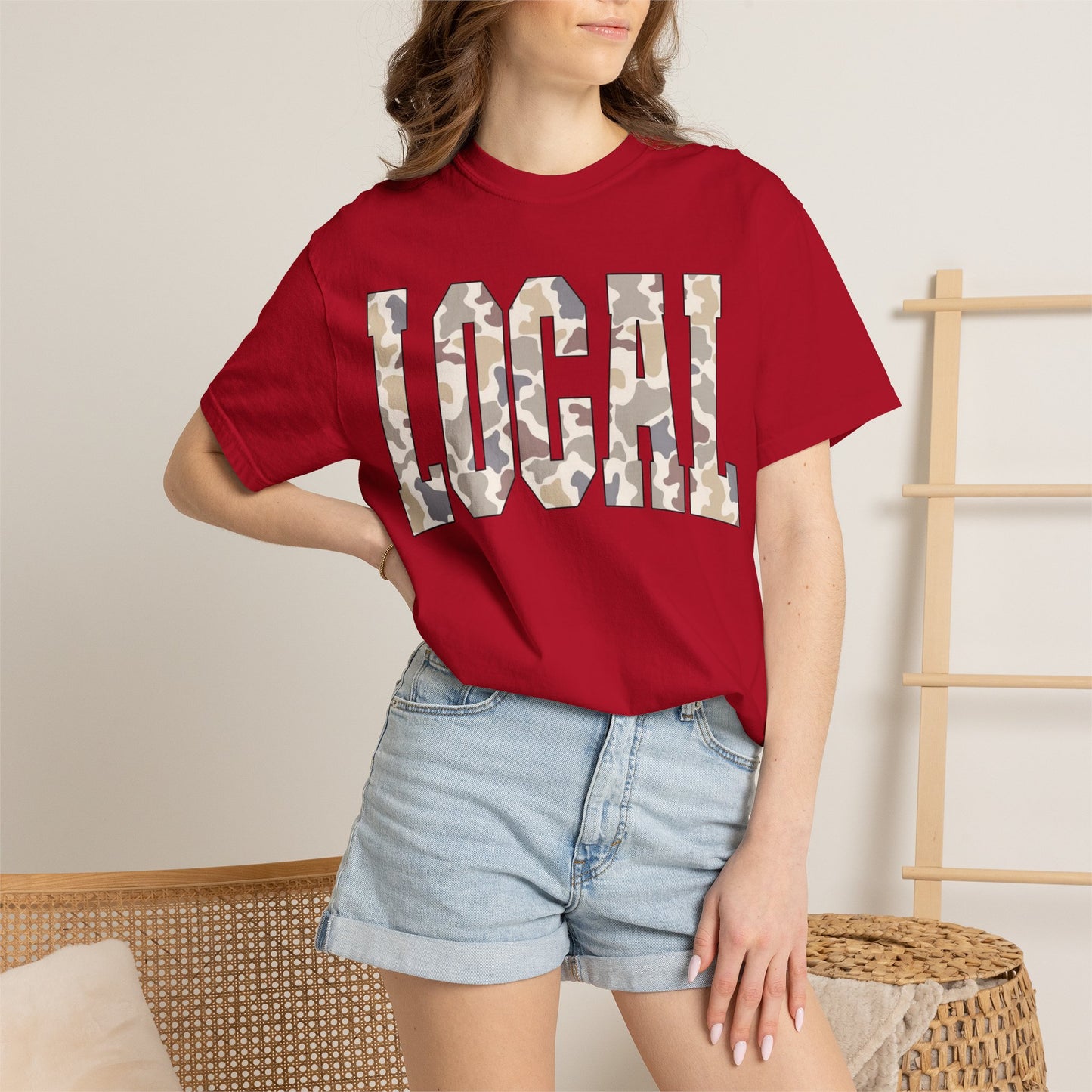 Local camo graphic tee