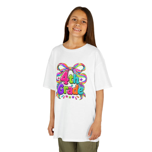 4th Grade Colorful Bow Back‑to‑School Tee