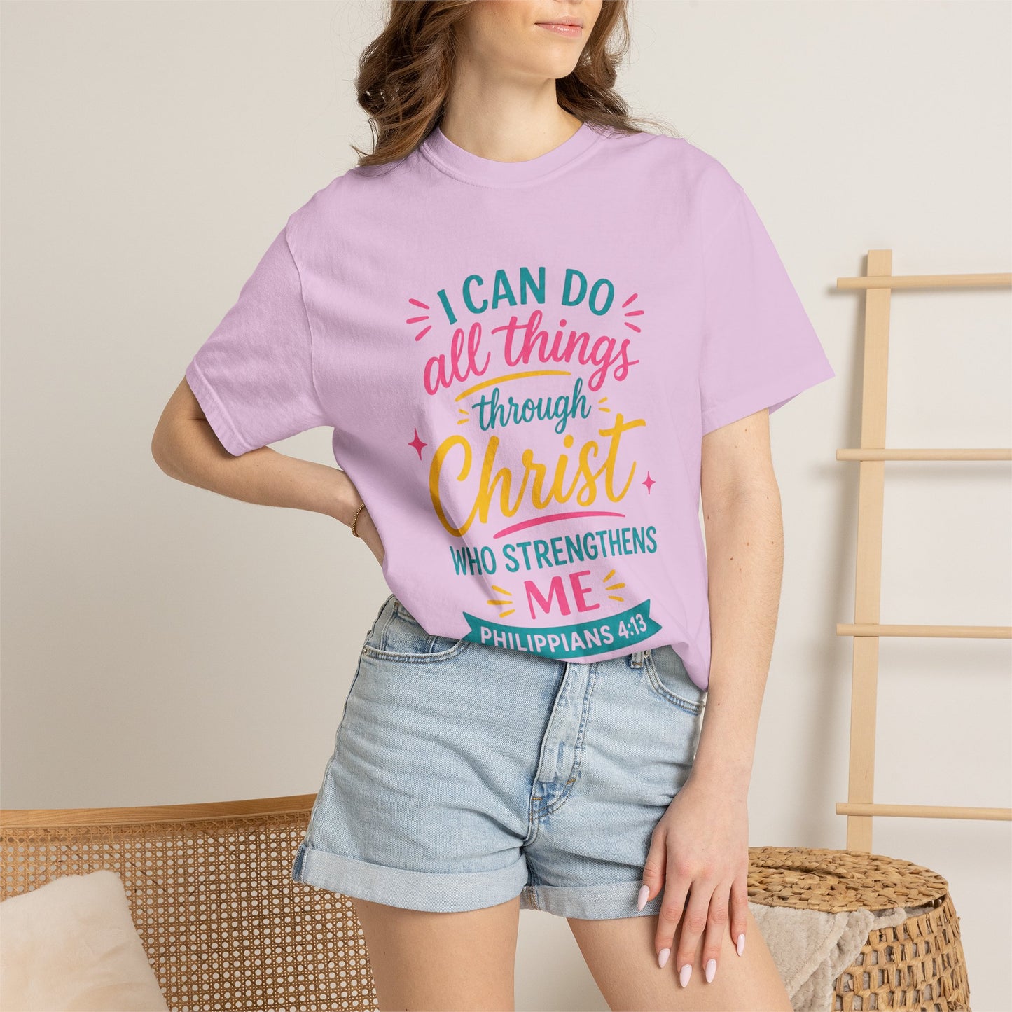 "I Can Do All Things Through Christ" Philippians 4:13 Inspirational Tee