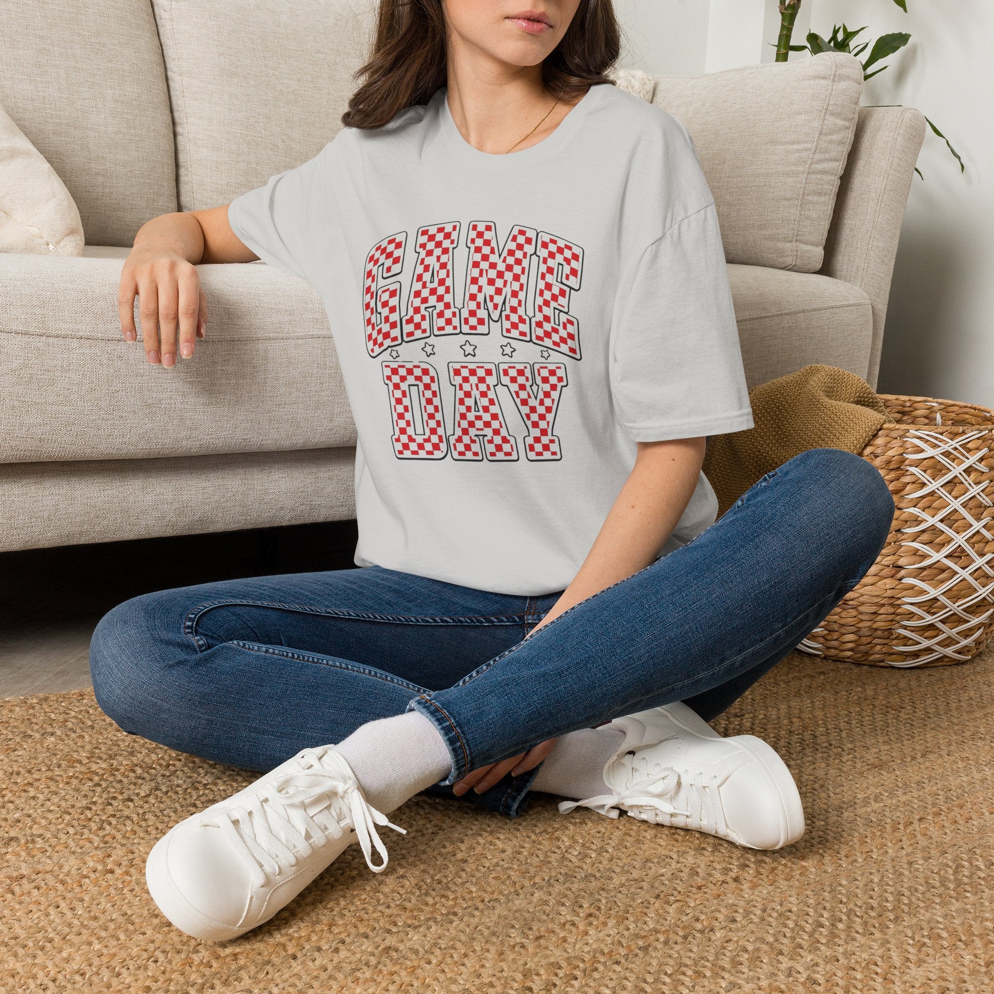 Red Checkerboard Sports Tee