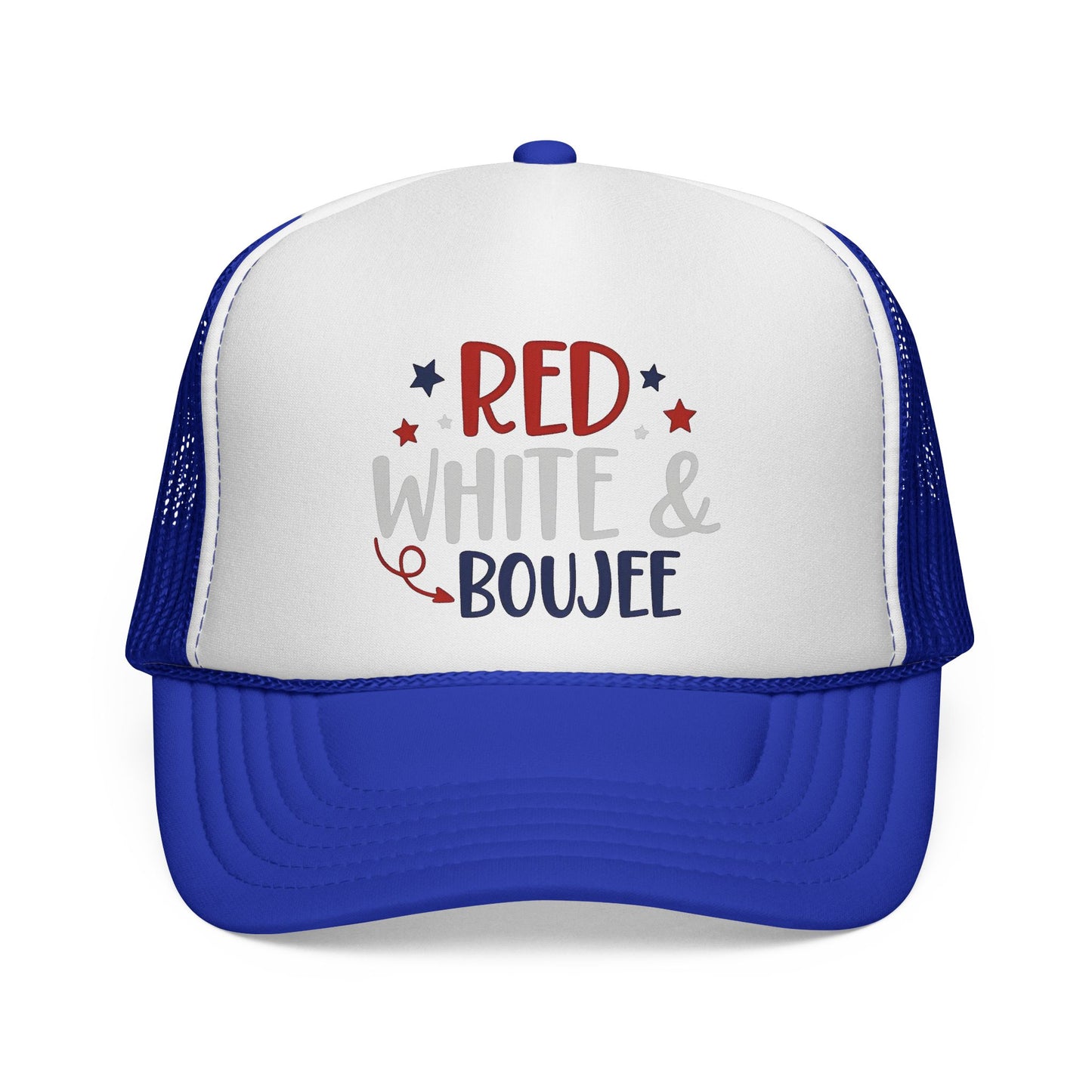 "Red White & Boujee" Patriotic 4th of July Mesh Hat