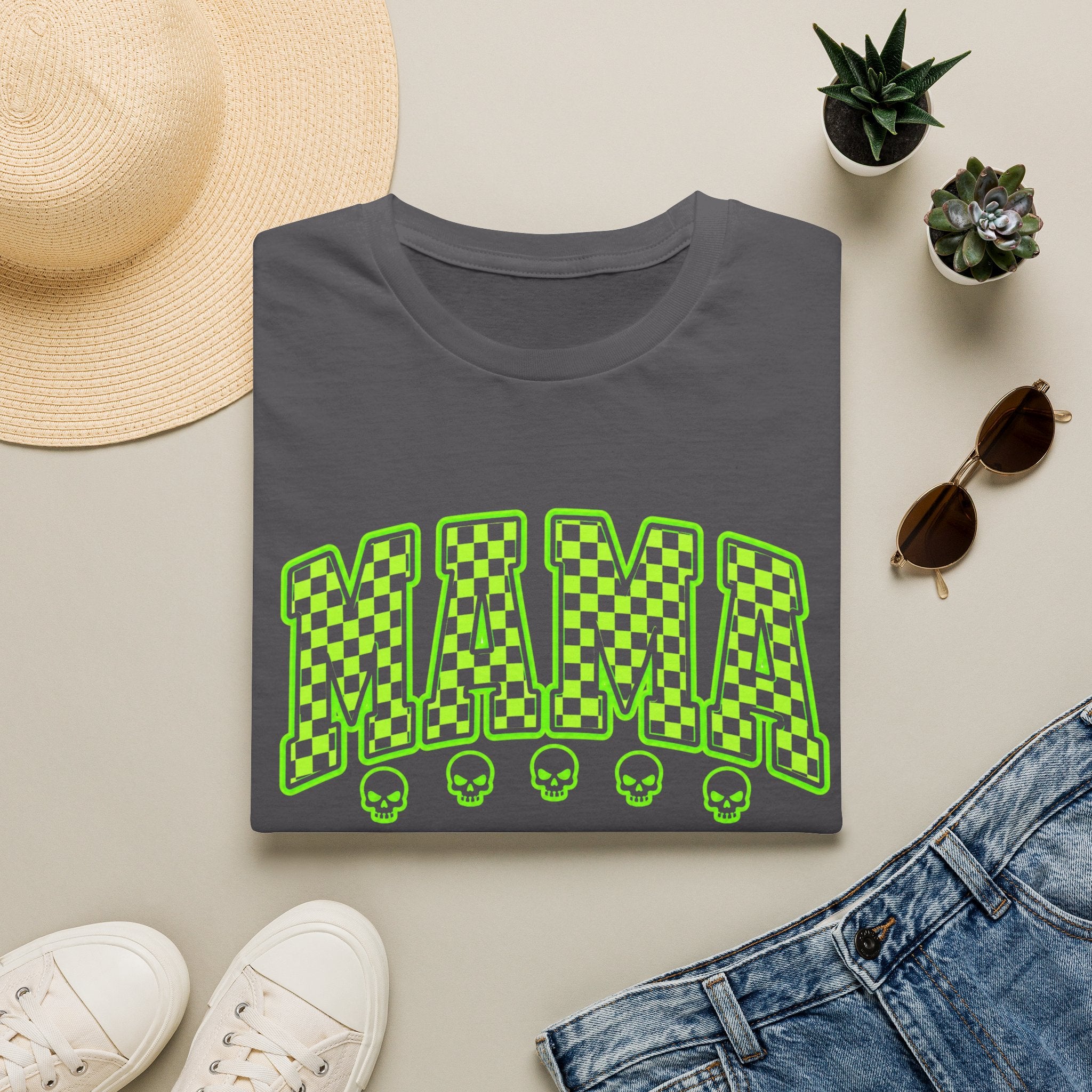 Mama Neon Skull Tee