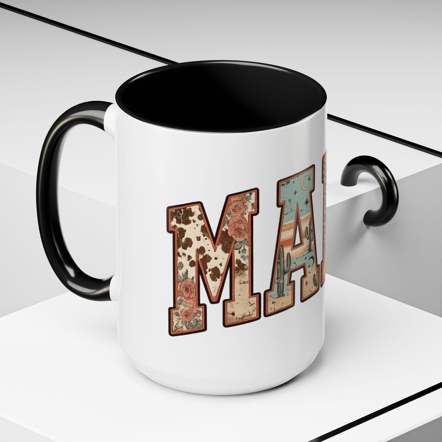 Mama Floral Leopard Accent Coffee Mug (11/15oz)
