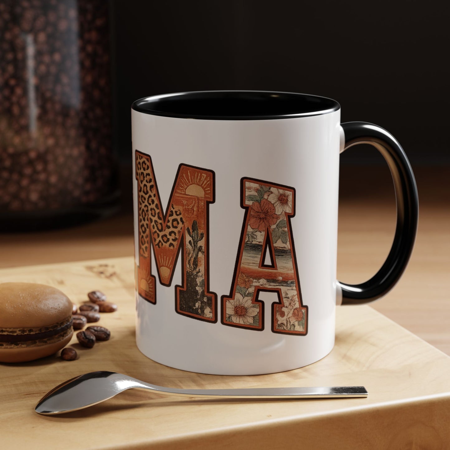 Mama Floral Leopard Accent Coffee Mug (11/15oz)