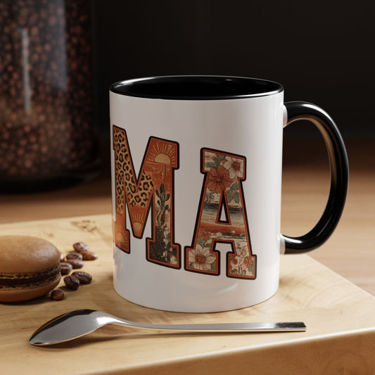 Mama Floral Leopard Accent Coffee Mug (11/15oz)