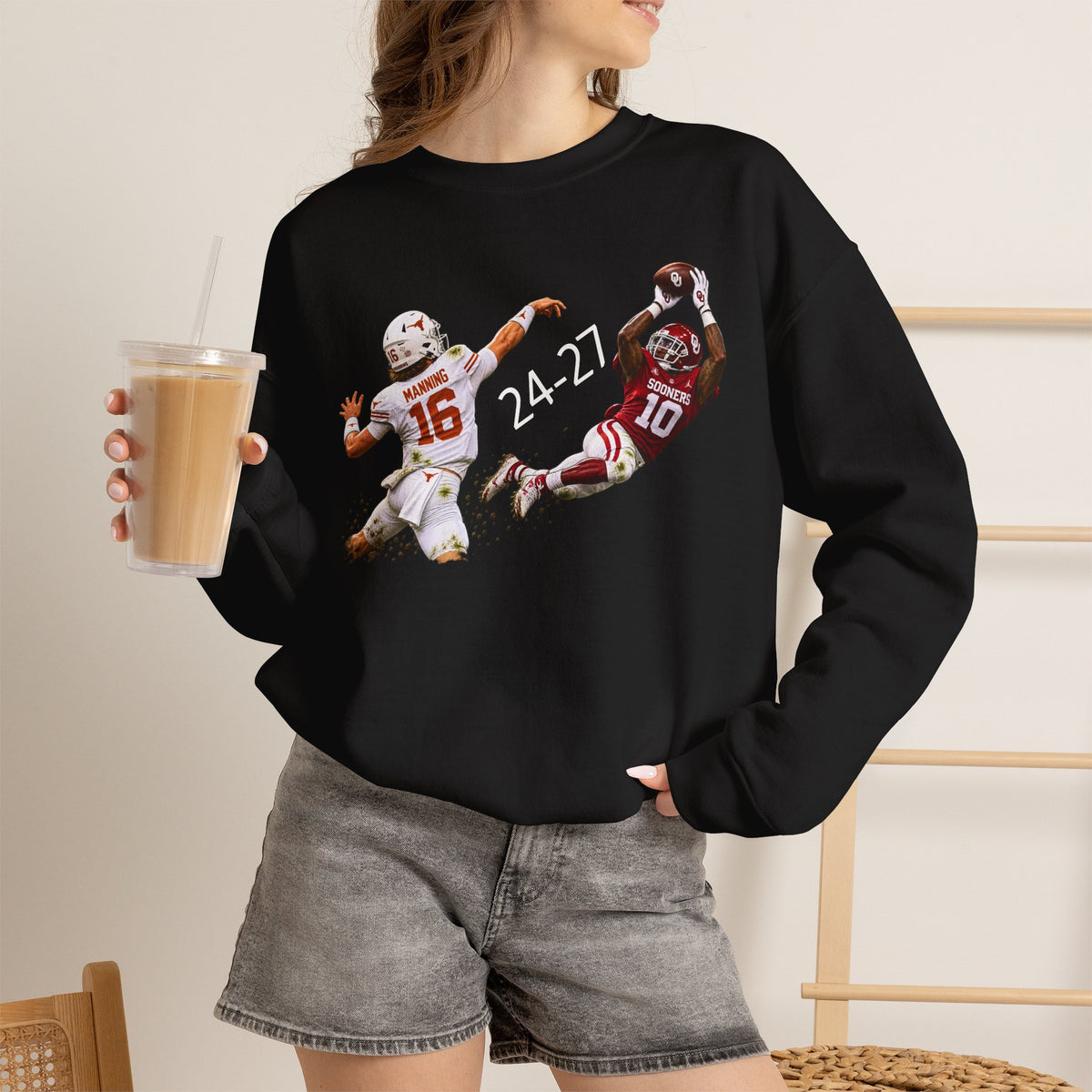 24-27 Sooners Win  Sweatshirt
