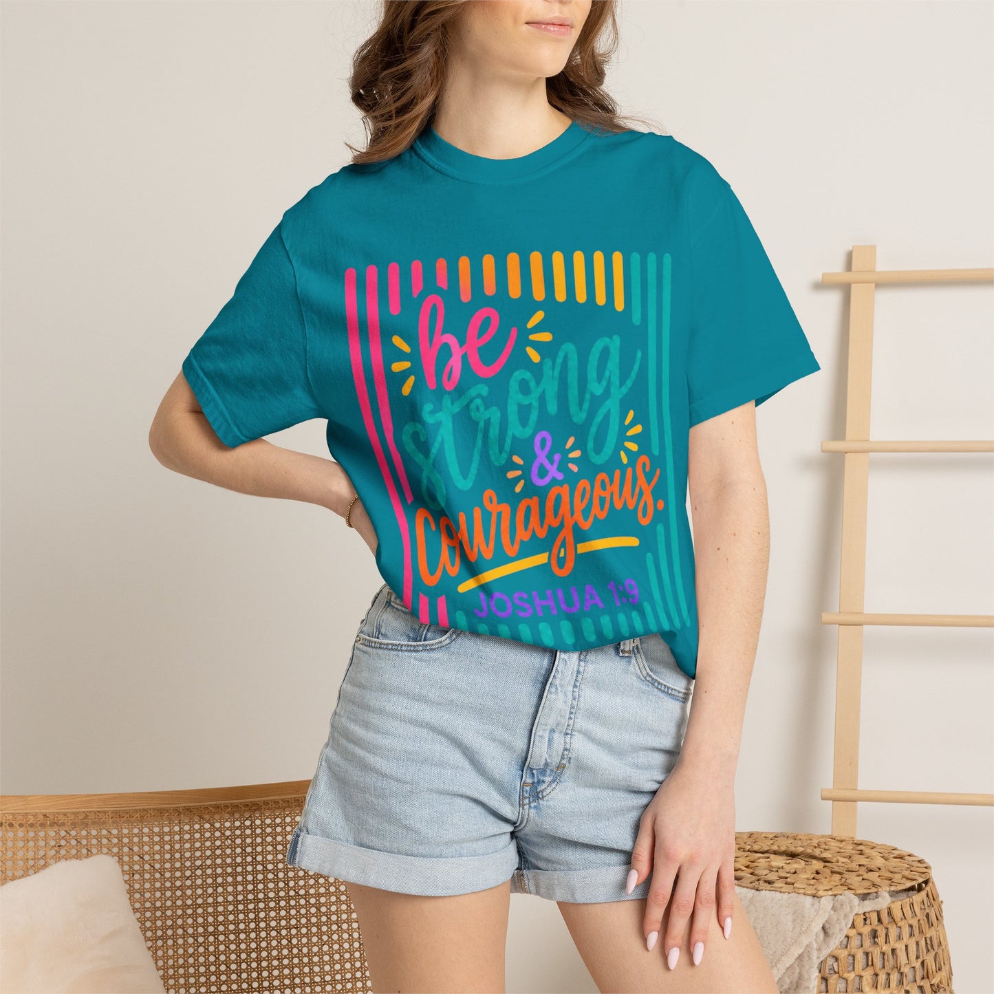 Be Strong & Courageous T-Shirt — Joshua 1:9 Inspirational Tee