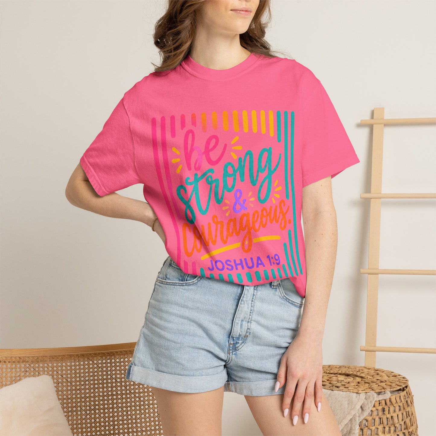 Be Strong & Courageous T-Shirt — Joshua 1:9 Inspirational Tee
