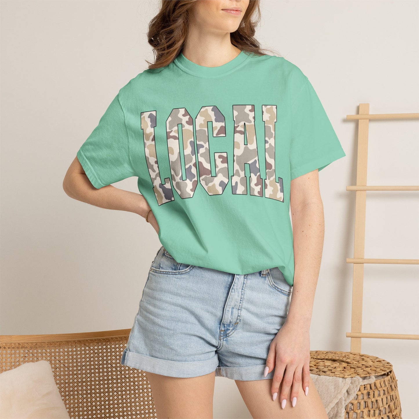 Local camo graphic tee