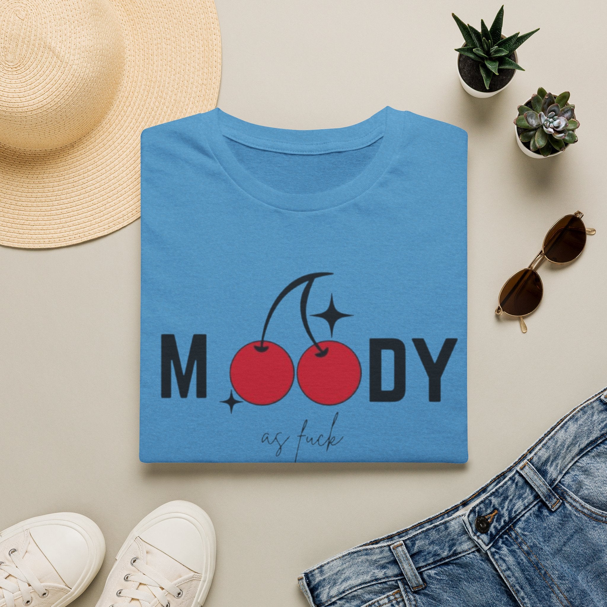 Moody as Fuck Cherry Graphic T-Shirt