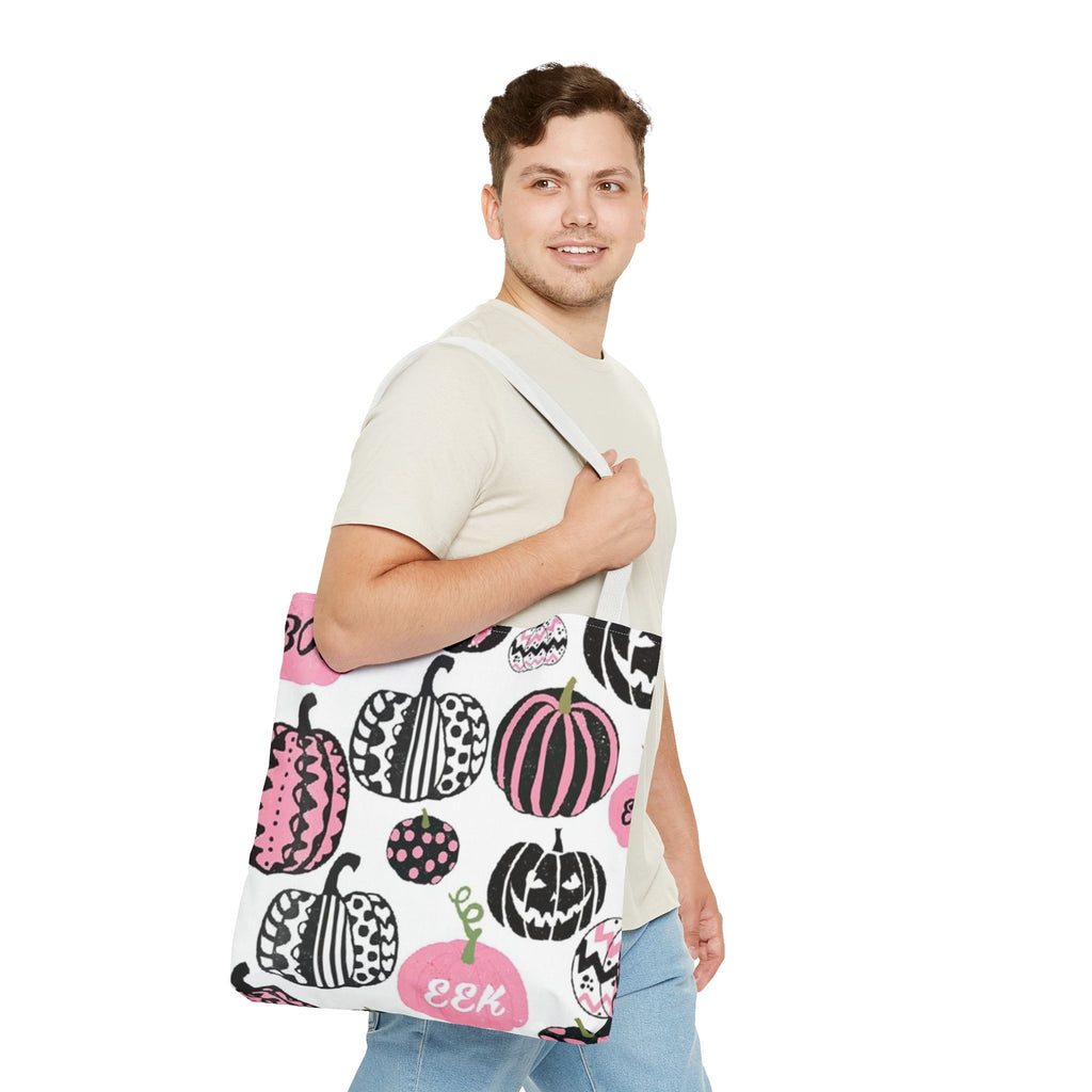 Pink pumpkin tote