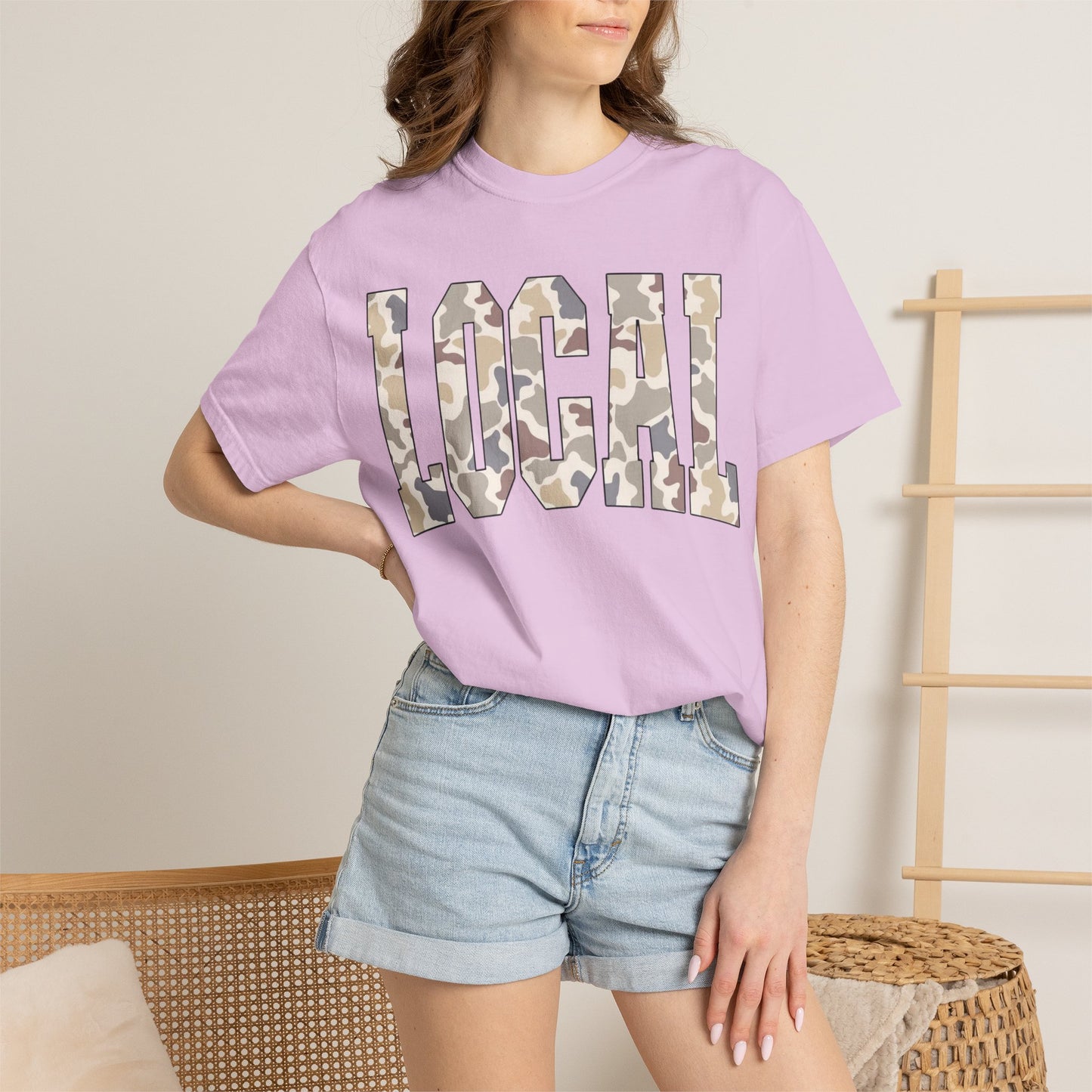 Local camo graphic tee