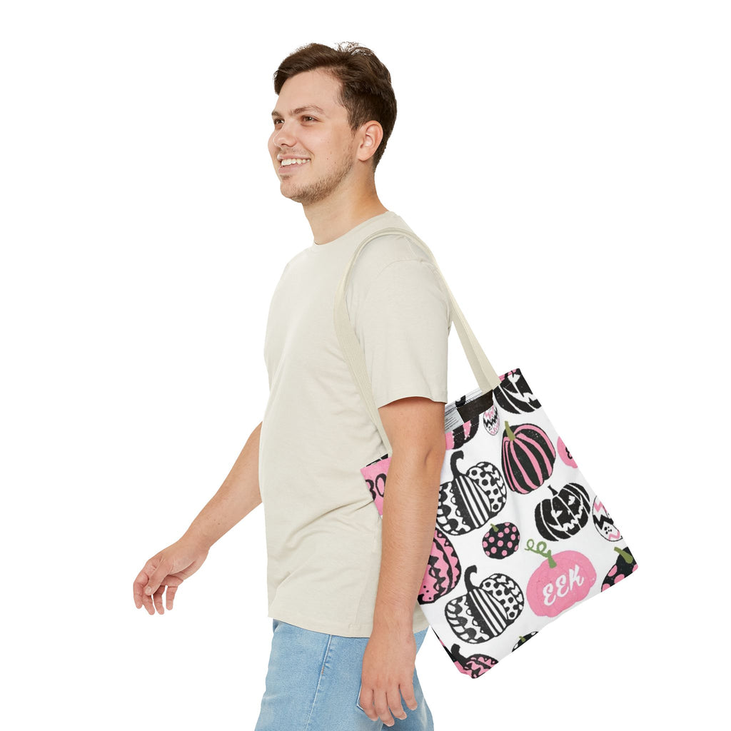 Pink pumpkin tote