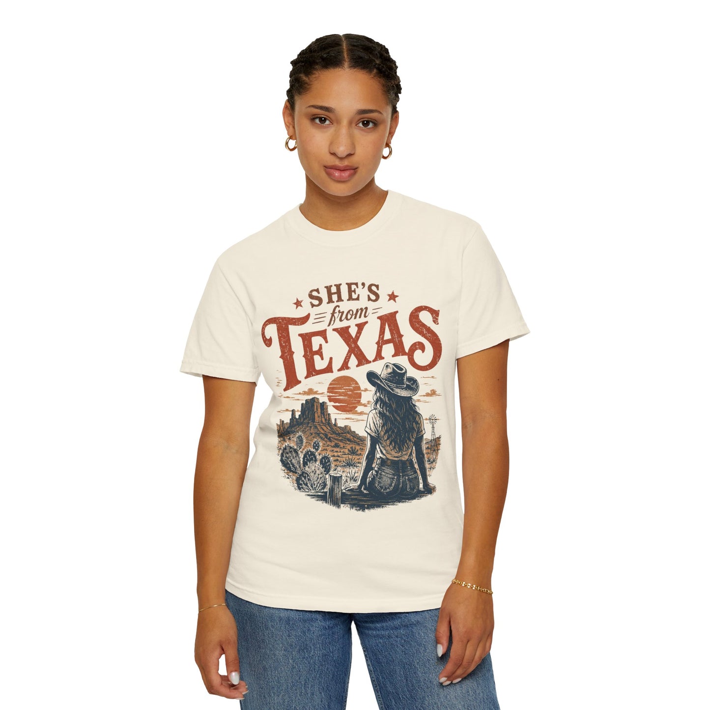 She's From Texas T-Shirt — Vintage Western Cowgirl Tee