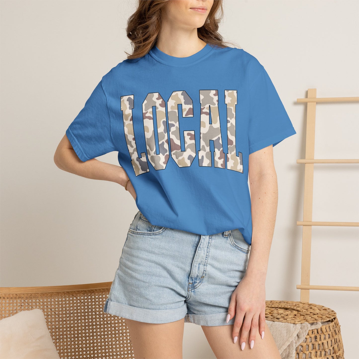 Local camo graphic tee
