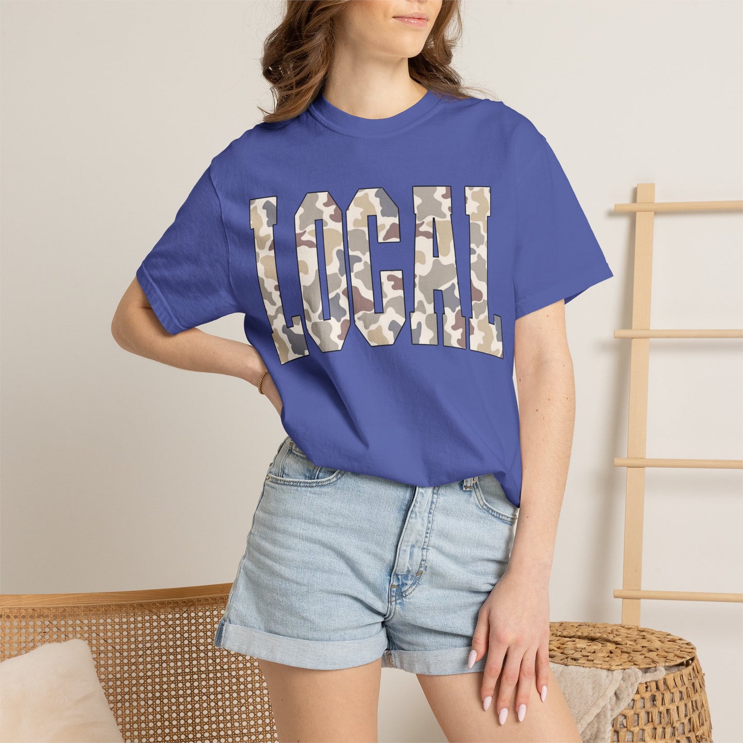 Local camo graphic tee