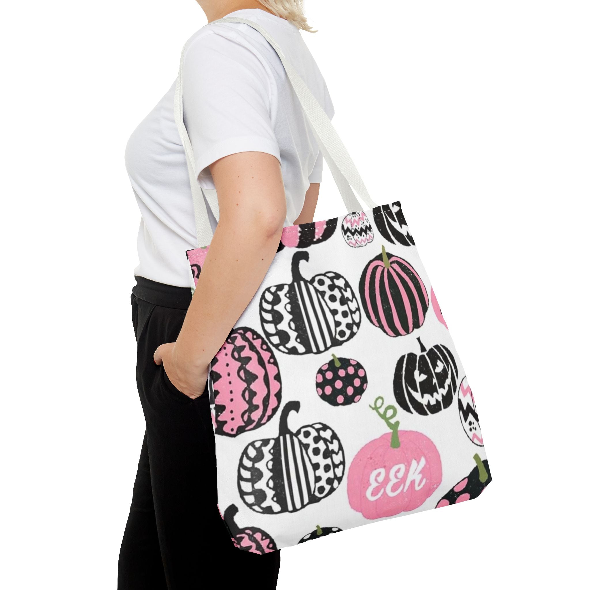 Pink pumpkin tote