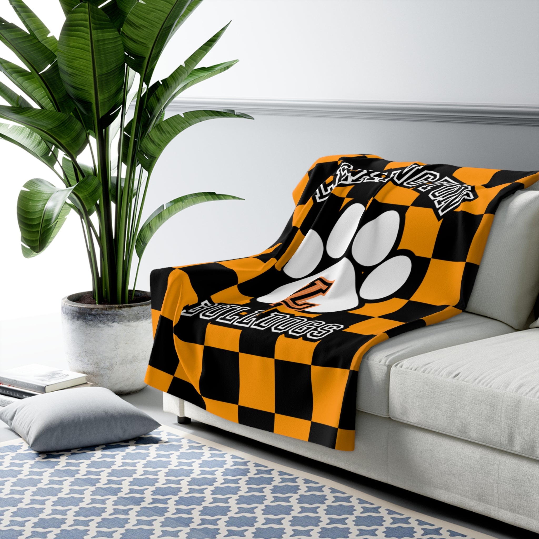 Lexington Bulldogs Sherpa Fleece Blanket