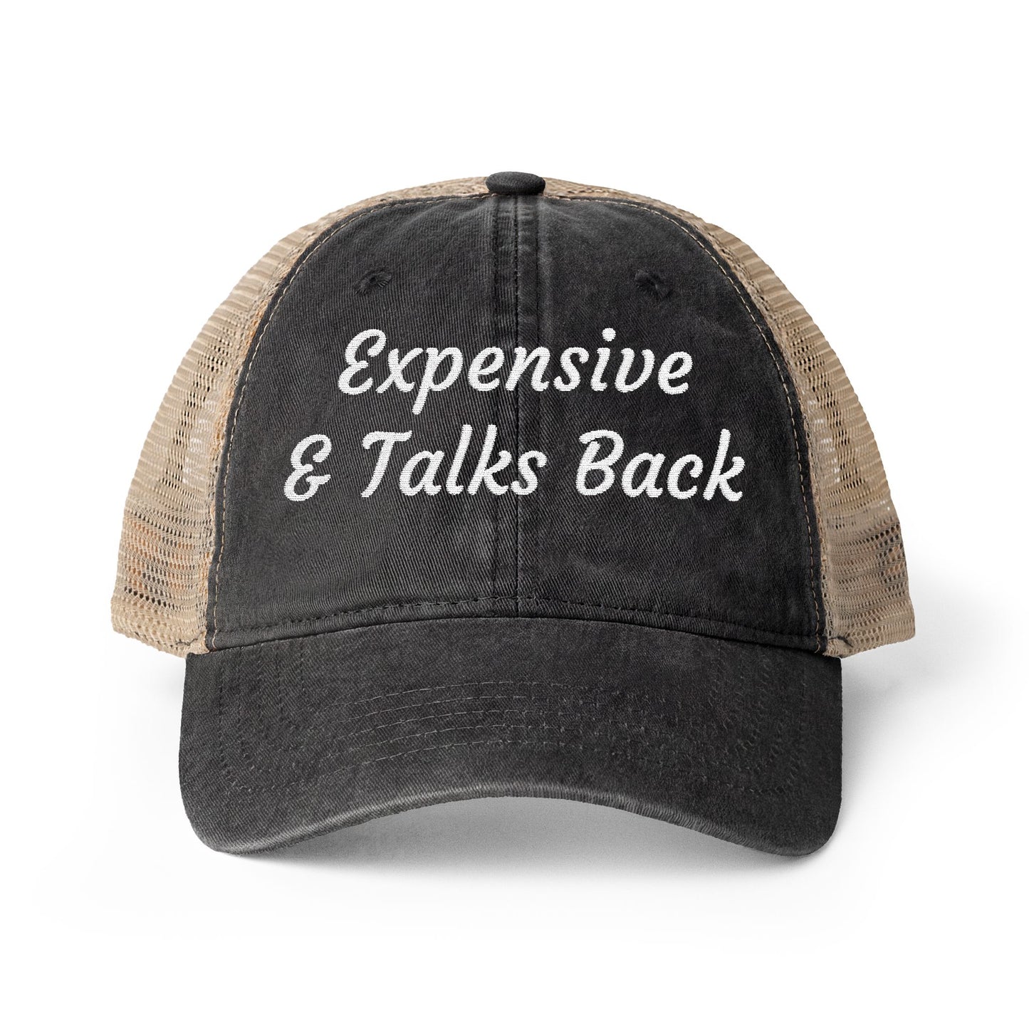 Expensive & Talks Back Mesh-Back Cap