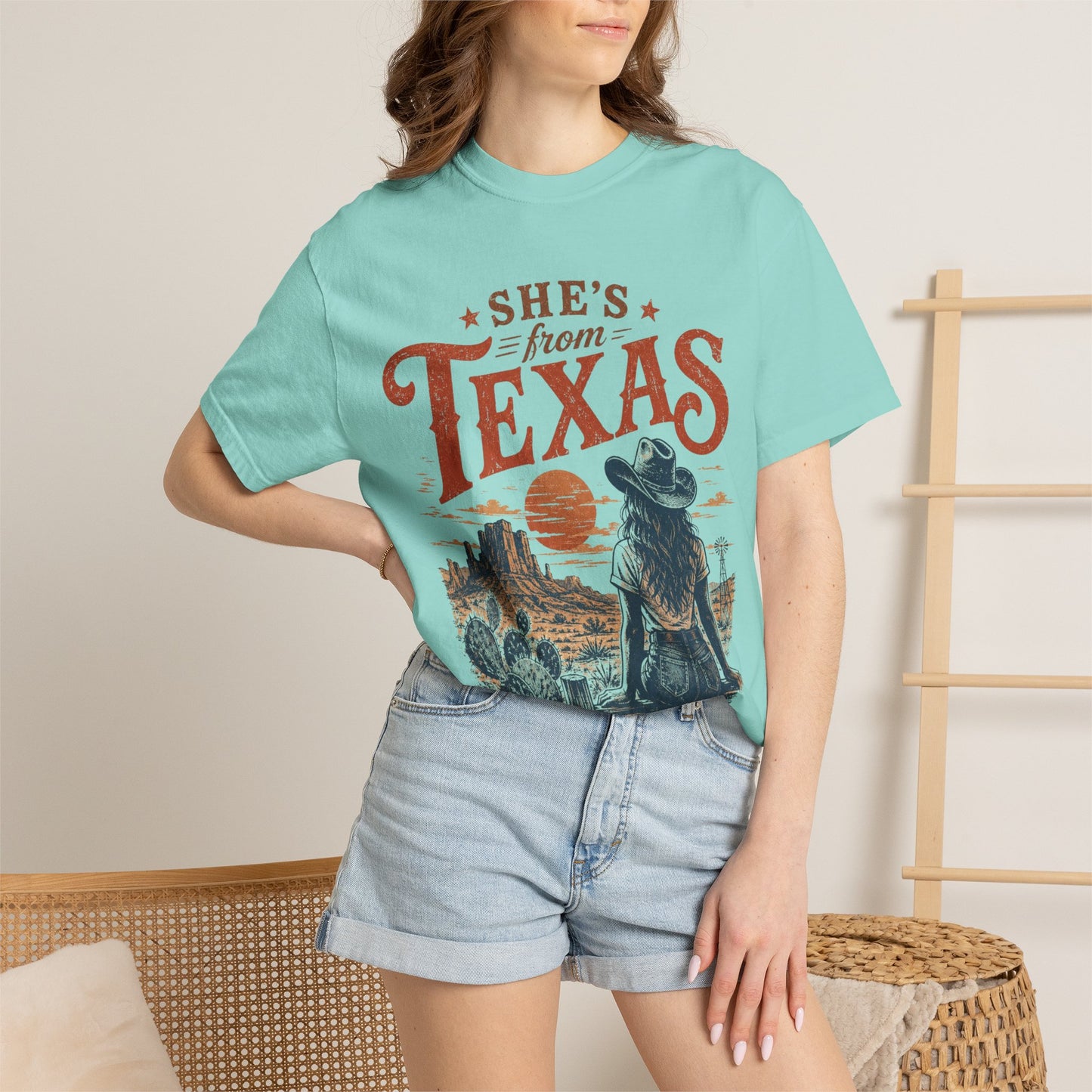 She's From Texas T-Shirt — Vintage Western Cowgirl Tee