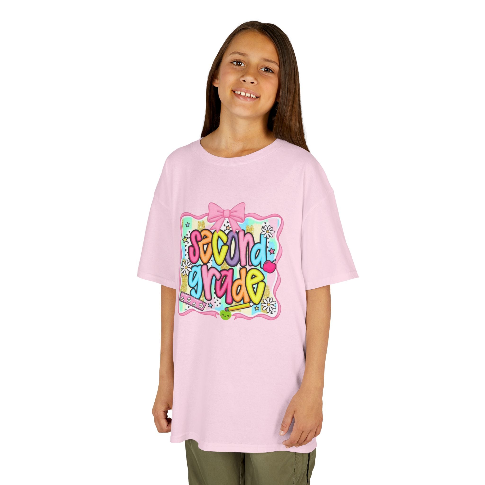 Second Grade Colorful Back-to-School Tee for Girls & Boys