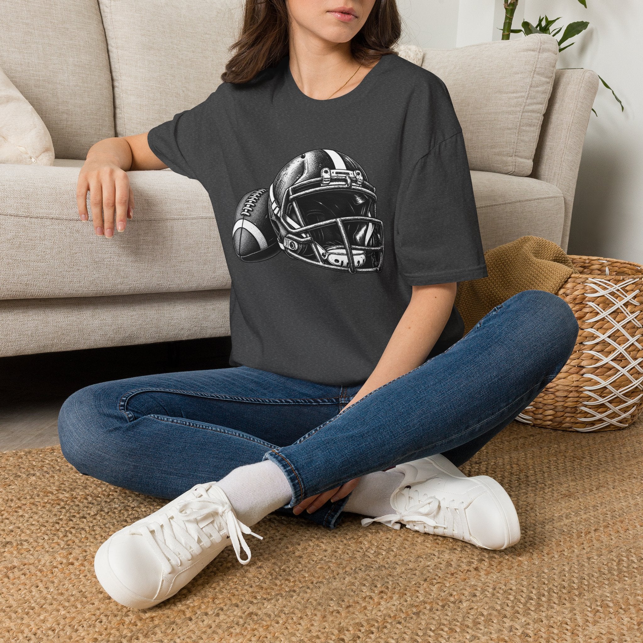 Football helmet tee