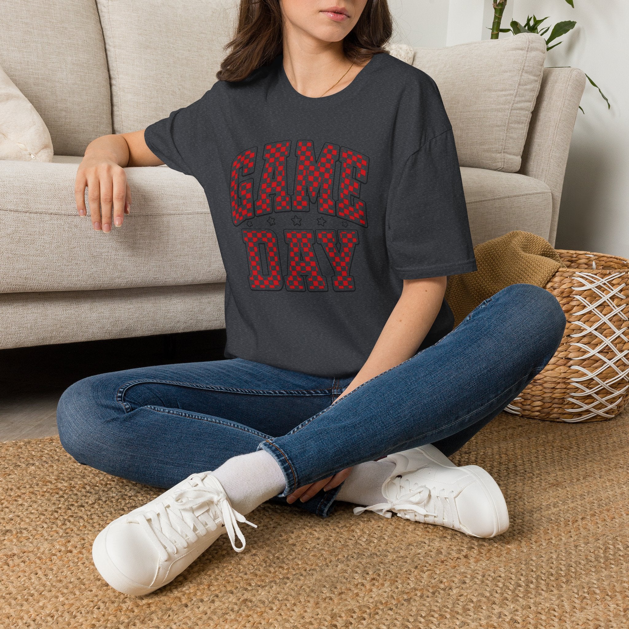 Red Checkerboard Sports Tee
