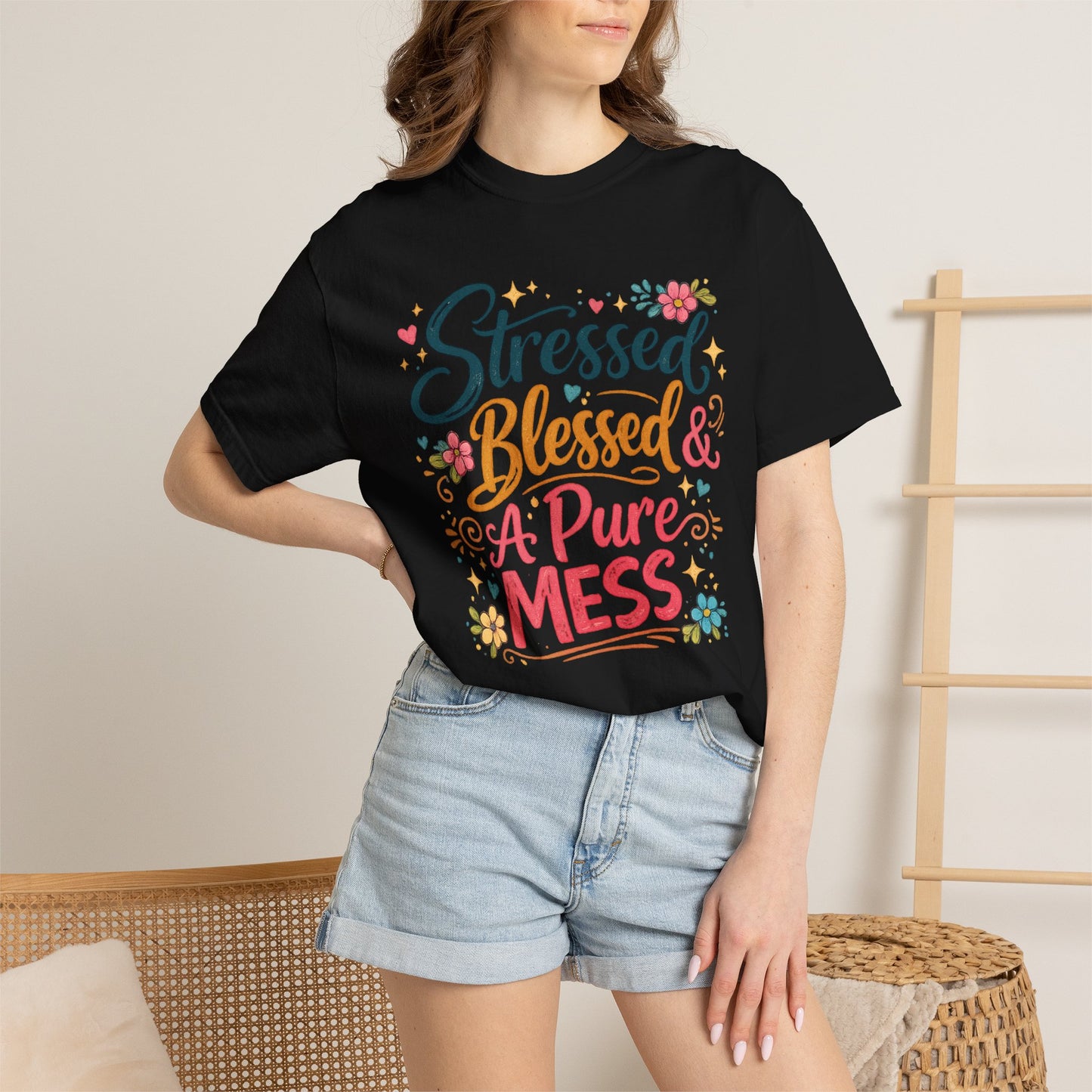 Stressed Blessed & A Pure Mess Tee