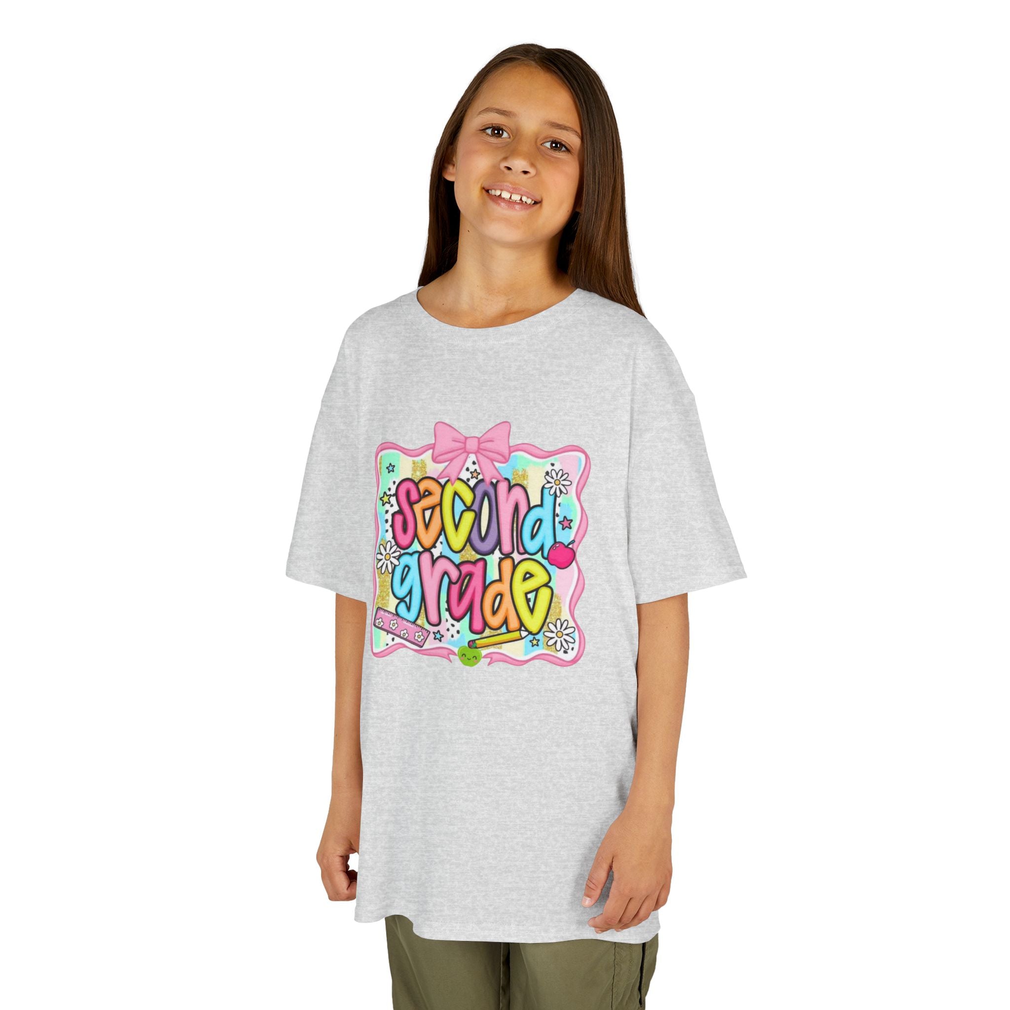 Second Grade Colorful Back-to-School Tee for Girls & Boys