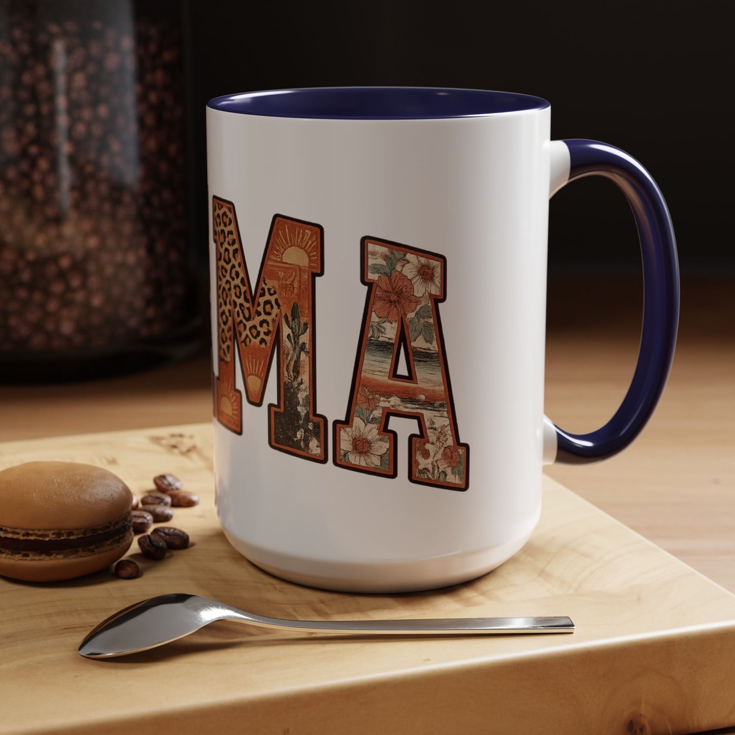 Mama Floral Leopard Accent Coffee Mug (11/15oz)