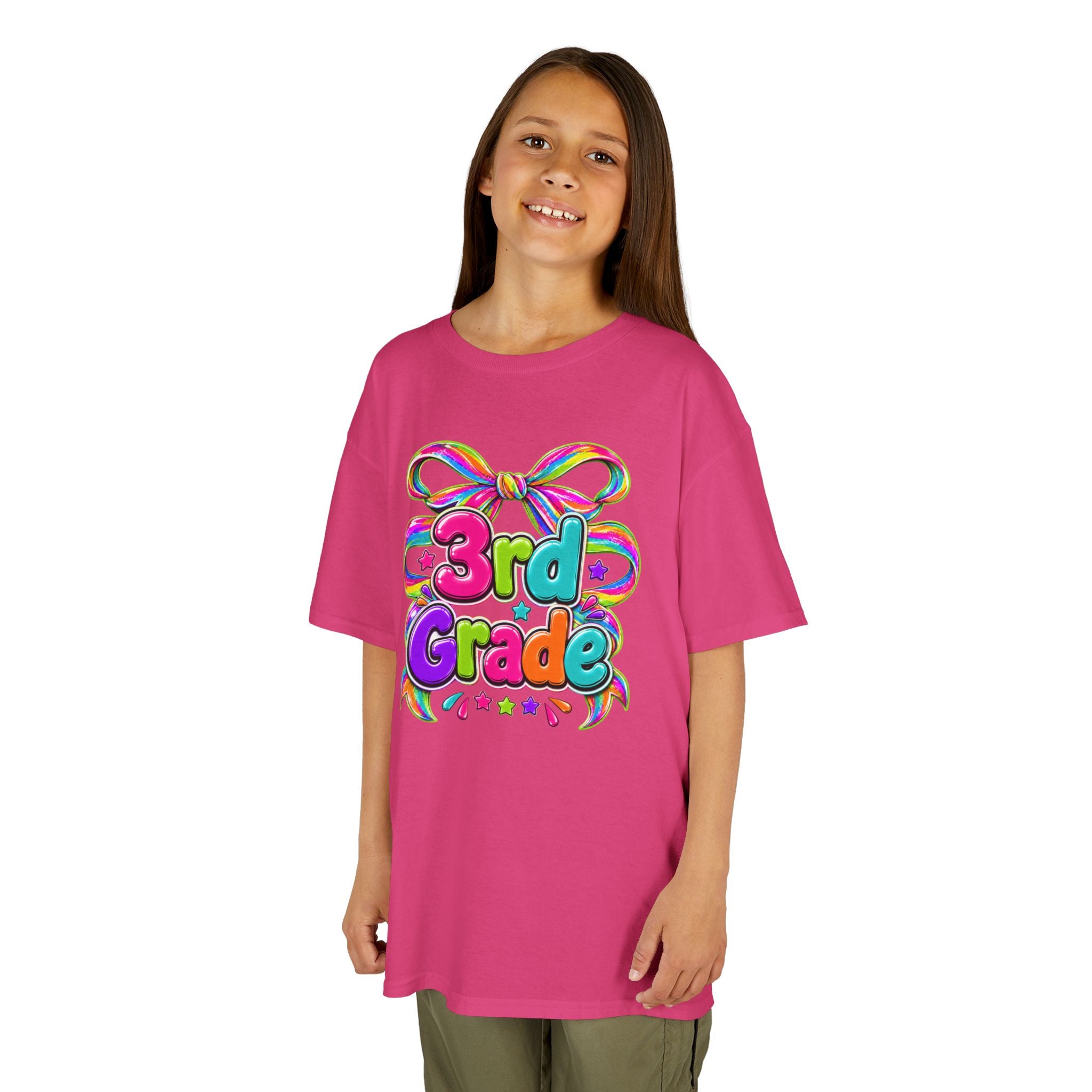 3rd Grade  Colorful Bow Back-to-School Shirt