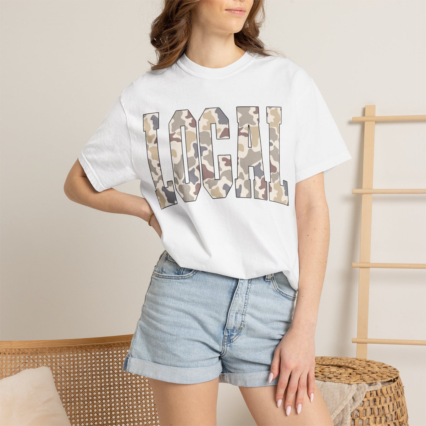 Local camo graphic tee