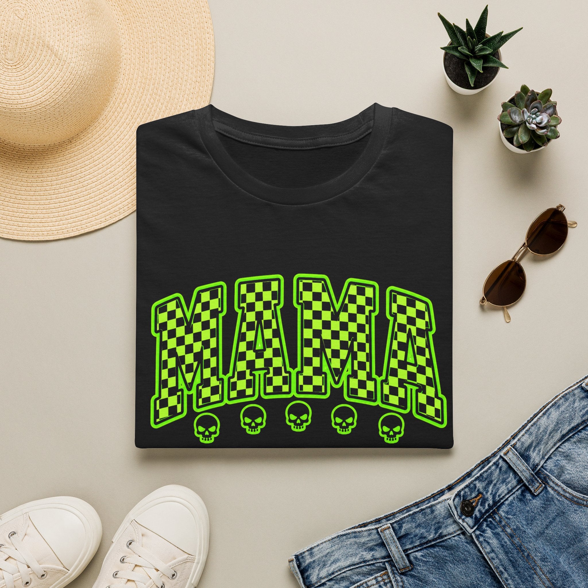 Mama Neon Skull Tee