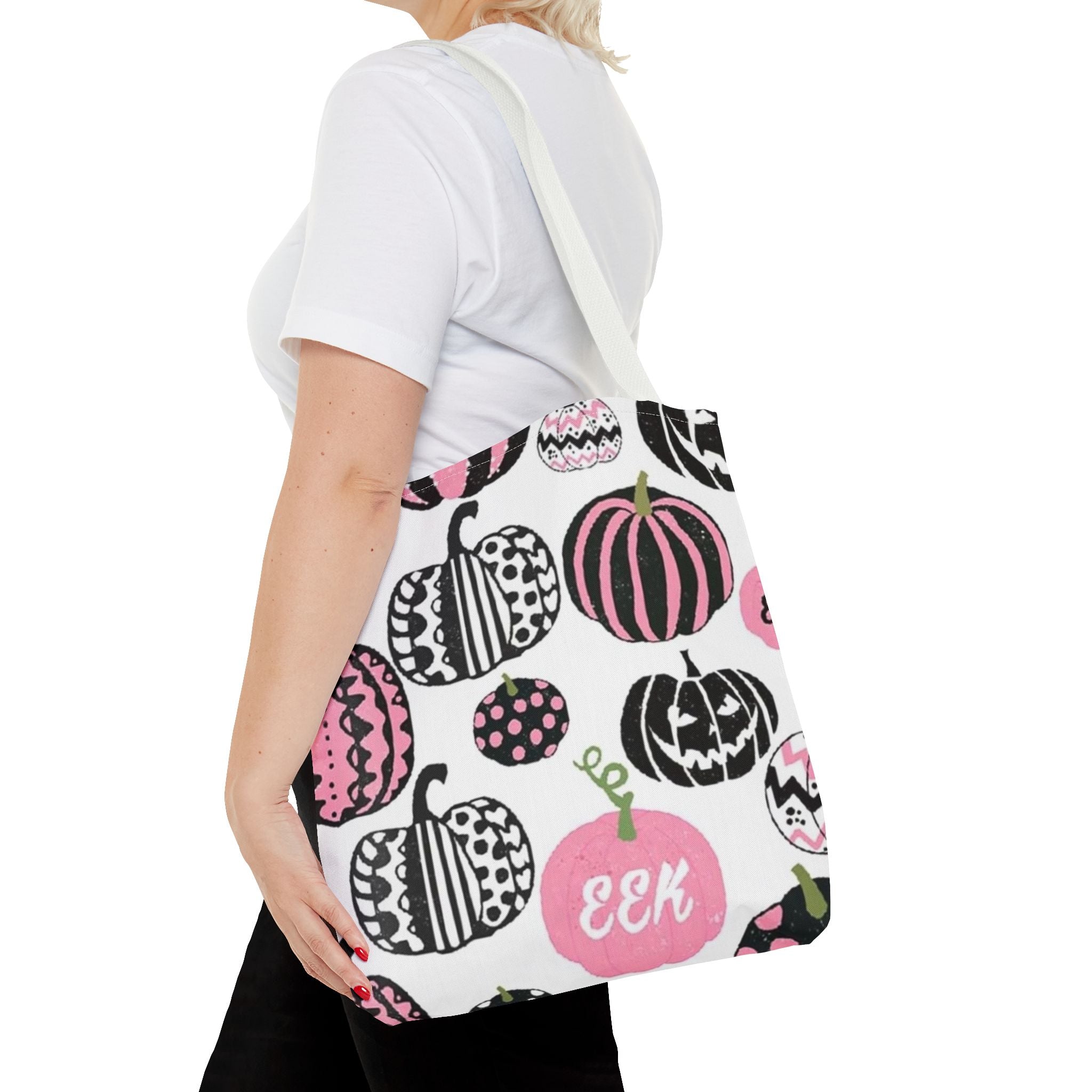 Pink pumpkin tote
