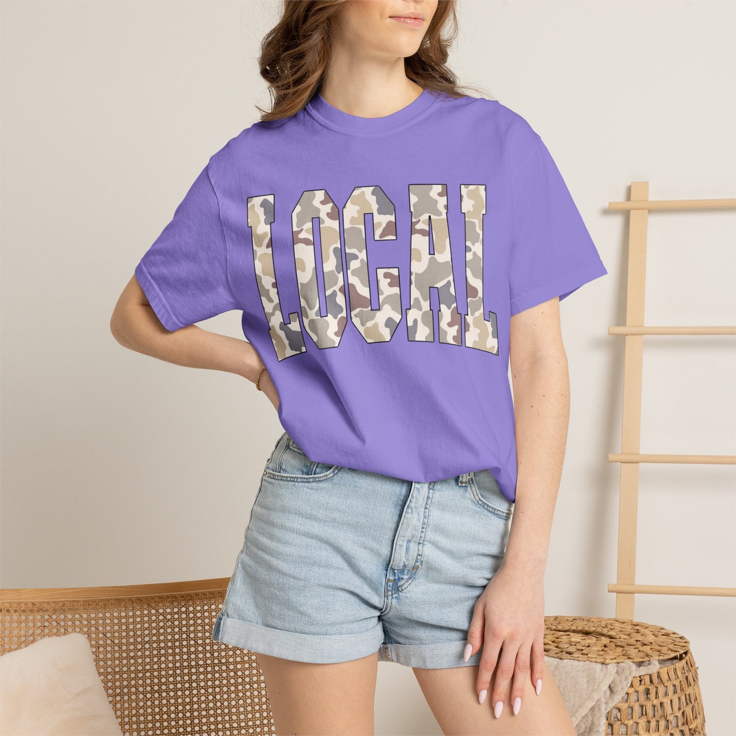 Local camo graphic tee