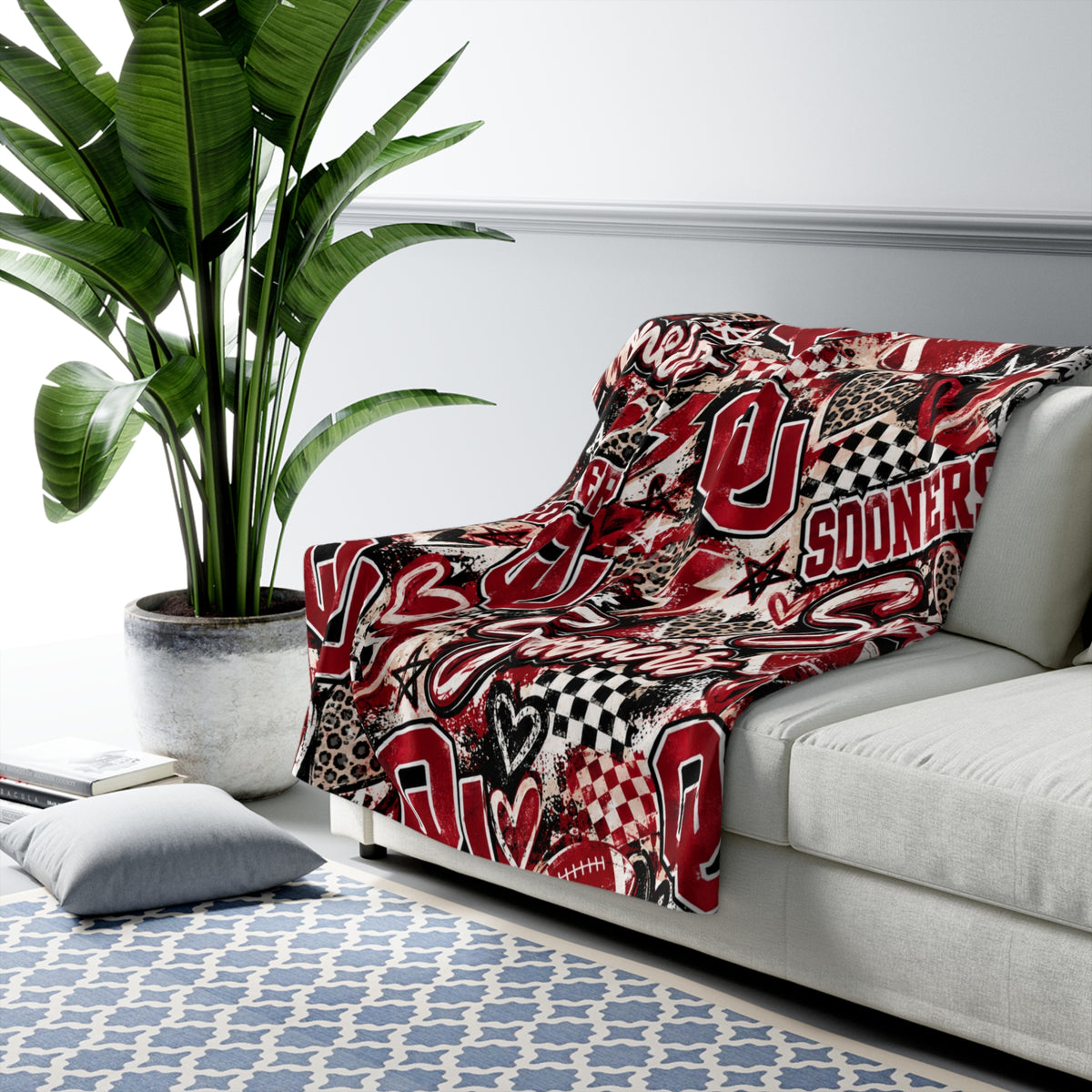 Sooners Sherpa Fleece Blanket