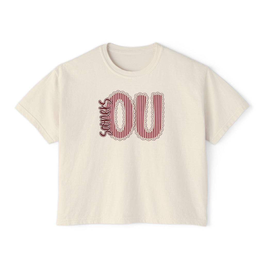 OU Sooners Lace Women's Boxy Tee