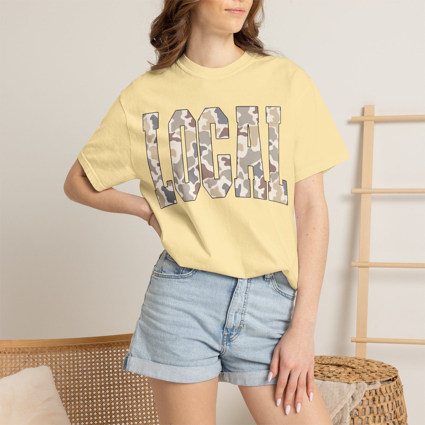 Local camo graphic tee