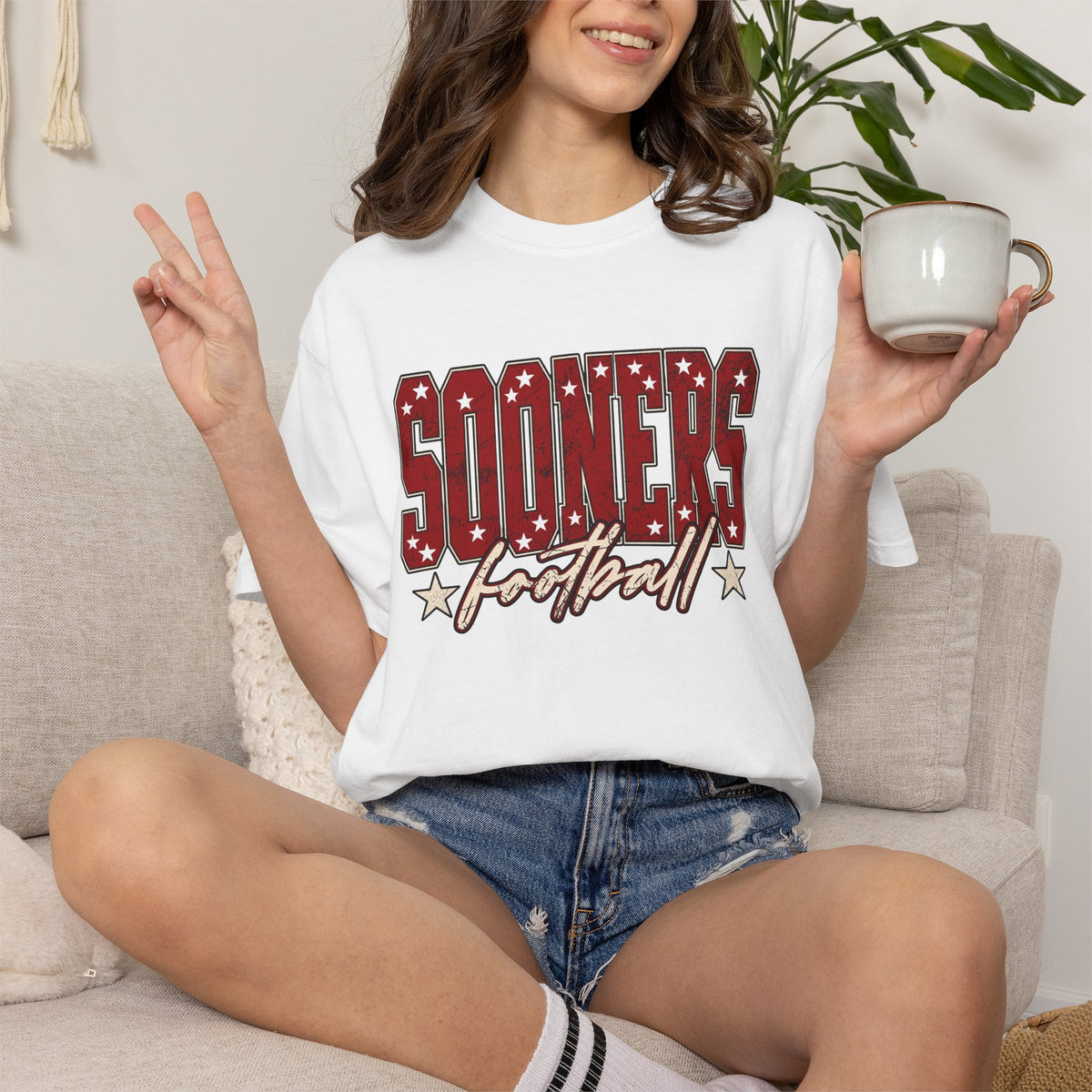 Sooners football tee